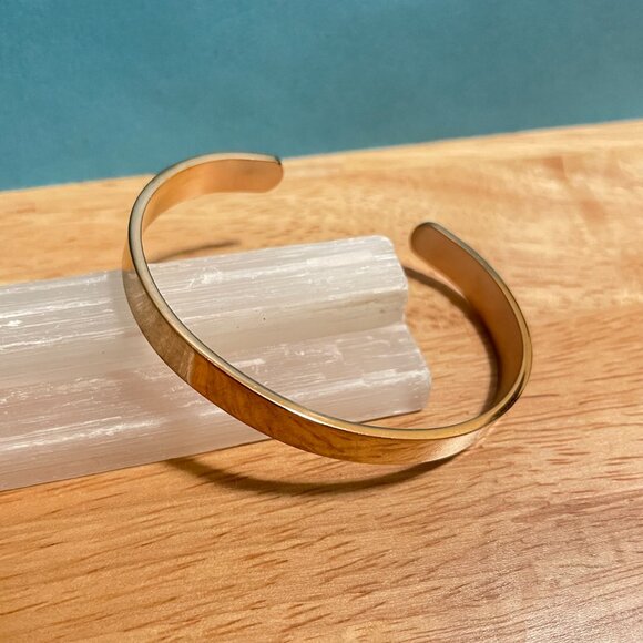 Copper-Toned Cuff Bracelet 7" Engraved Inspirational Quote | Motivational Gift - Picture 3 of 3